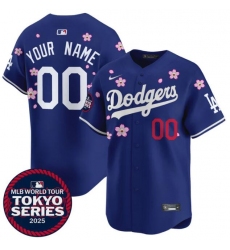 Men's Los Angeles Dodgers Active Player Custom Royal 2025 Tokyo Series Limited Stitched Baseball Jersey