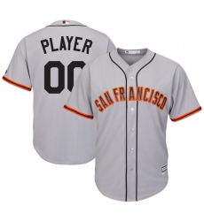 Men's San Francisco Giants Majestic Gray Cool Base Custom Jersey