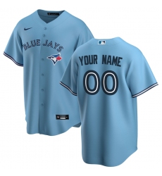 Men's Toronto Blue Jays Nike Alternate 2020 Replica Custom Light Blue Jersey