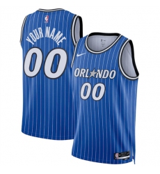 Men's Orlando Magic Active Player Custom Blue 2025 Icon Edition Stitched Basketball Jersey