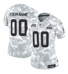Women's Cleveland Browns Active Player Custom 2024 F.U.S.E Arctic Camo Salute To Service Limited Stitched Jersey(Run Small)