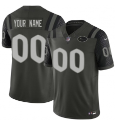 Men's New York Jets Active Player Custom Black 2025 F.U.S.E. “Rivalries” Vapor Limited Football Stitched Jersey