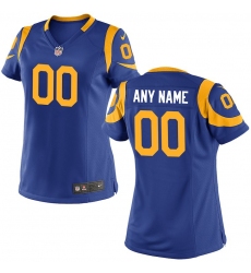 Women's Los Angeles Rams Nike Royal Custom Game Jersey