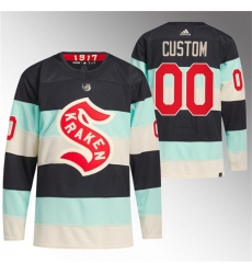 Men's Seattle Kraken Custom Deep Sea Blue 2024 Winter Classic Primegreen Stitched Jersey