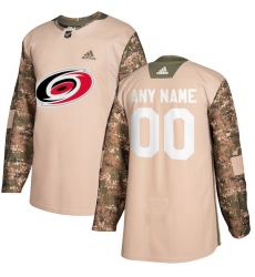 Men's Carolina Hurricanes adidas Camo Veterans Day Custom Practice Jersey
