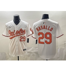 Men's Baltimore Orioles #29 Samuel Basallo White 2025 Limited Stitched Baseball Jersey