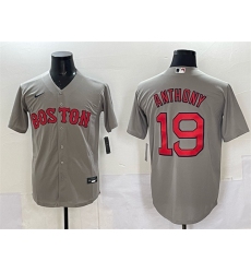 Men's Boston Red Sox #19 Roman Anthony Gray Cool Base Stitched Baseball Jersey