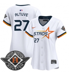 Women's Houston Astros #27 Jose Altuve White 2025 City Connect Limited Stitched Baseball Jersey(Run Small)