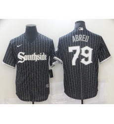 Men's Nike Chicago White Sox #79 Jose Abreu Gray Alternate Flex Base Jersey