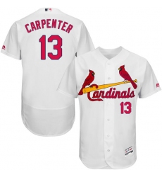 Men's Majestic St. Louis Cardinals #13 Matt Carpenter White Home Flex Base Authentic Collection MLB Jersey