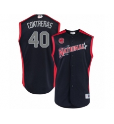 Youth Chicago Cubs #40 Willson Contreras Authentic Navy Blue National League 2019 Baseball All-Star Jersey
