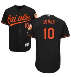 Men's Majestic Baltimore Orioles #10 Adam Jones Black Alternate Flex Base Authentic Collection MLB Jersey