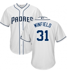 Youth Majestic San Diego Padres #31 Dave Winfield Replica White Home Cool Base MLB Jersey