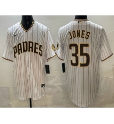 Men's San Diego Padres #35 Randy Jones White Cool Base Jersey