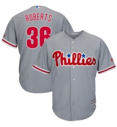Men's Majestic Philadelphia Phillies #36 Robin Roberts Replica Grey Road Cool Base MLB Jersey