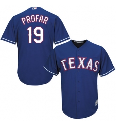 Men's Majestic Texas Rangers #19 Jurickson Profar Replica Royal Blue Alternate 2 Cool Base MLB Jersey