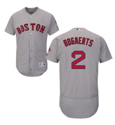 Men's Majestic Boston Red Sox #2 Xander Bogaerts Grey Road Flex Base Authentic Collection MLB Jersey