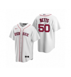 Men's Boston Red Sox #50 Mookie Betts Nike White Replica Home Jersey