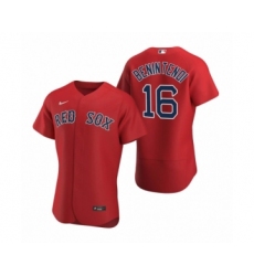 Men's Boston Red Sox #16 Andrew Benintendi Nike Red Authentic 2020 Alternate Jersey