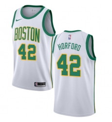 Men's Nike Boston Celtics #42 Al Horford Swingman White NBA Jersey - City Edition