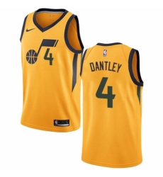 Men's Nike Utah Jazz #4 Adrian Dantley Authentic Gold NBA Jersey Statement Edition