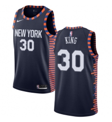 Women's Nike New York Knicks #30 Bernard King Swingman Navy Blue NBA Jersey - 2018 19 City Edition