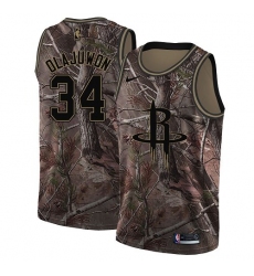 Women's Nike Houston Rockets #34 Hakeem Olajuwon Swingman Camo Realtree Collection NBA Jersey