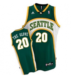 Men's Mitchell and Ness Oklahoma City Thunder #20 Gary Payton Swingman Green 