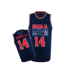 Men's Nike Team USA #14 Charles Barkley Swingman Navy Blue 2012 Olympic Retro Basketball Jersey