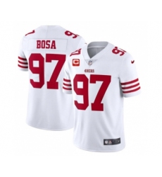 Men's San Francisco 49ers 2022 #97 Nike Bosa White Scarlet With 1-star C Patch Vapor Untouchable Limited Stitched Football Jersey