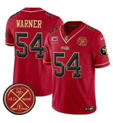 Men's San Francisco 49ers #54 Fred warner Red F.U.S.E. 3-Star C With Est.1946 Vapor Limited Football Stitched Jersey