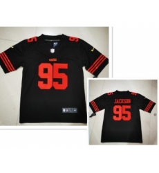 Men's San Francisco 49ers #95 Drake Jackson 2022 Black Vapor Untouchable Stitched Jersey