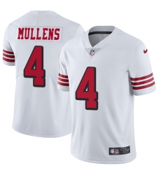 Youth Nike San Francisco 49ers #4 Nick Mullens Limited White Rush Vapor Untouchable NFL Jersey
