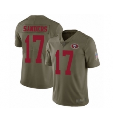 Youth San Francisco 49ers #17 Emmanuel Sanders Limited Olive 2017 Salute to Service Football Jersey