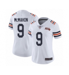 Women's Chicago Bears #9 Jim McMahon White 100th Season Limited Football Jersey