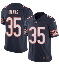 Men's Nike Chicago Bears #35 Johnthan Banks Navy Blue Team Color Vapor Untouchable Limited Player NFL Jersey