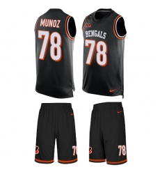 Men's Nike Cincinnati Bengals #78 Anthony Munoz Limited Black Tank Top Suit NFL Jersey
