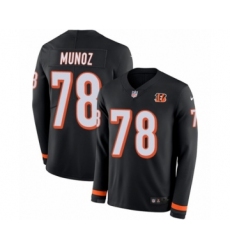 Men's Nike Cincinnati Bengals #78 Anthony Munoz Limited Black Therma Long Sleeve NFL Jersey