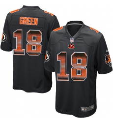 Youth Nike Cincinnati Bengals #18 A.J. Green Limited Black Strobe NFL Jersey