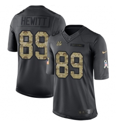 Men's Nike Cincinnati Bengals #89 Ryan Hewitt Limited Black 2016 Salute to Service NFL Jersey