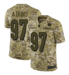 Men's Nike Cincinnati Bengals #97 Geno Atkins Limited Camo 2018 Salute to Service NFL Jersey
