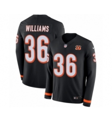 Youth Nike Cincinnati Bengals #36 Shawn Williams Limited Black Therma Long Sleeve NFL Jersey