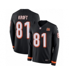 Men's Nike Cincinnati Bengals #81 Tyler Kroft Limited Black Therma Long Sleeve NFL Jersey