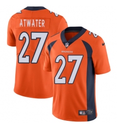 Youth Nike Denver Broncos #27 Steve Atwater Orange Team Color Vapor Untouchable Limited Player NFL Jersey