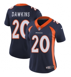 Women's Nike Denver Broncos #20 Brian Dawkins Navy Blue Alternate Vapor Untouchable Limited Player NFL Jersey