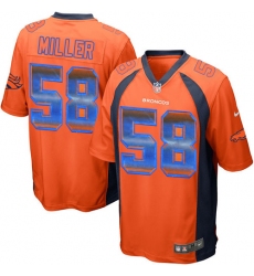 Men's Nike Denver Broncos #58 Von Miller Limited Orange Strobe NFL Jersey