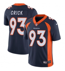Men's Nike Denver Broncos #93 Jared Crick Navy Blue Alternate Vapor Untouchable Limited Player NFL Jersey