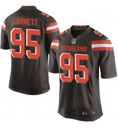 Men's Nike Cleveland Browns #95 Myles Garrett Game Brown Team Color NFL Jersey