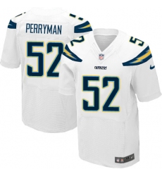 Men's Nike Los Angeles Chargers #52 Denzel Perryman Elite White NFL Jersey