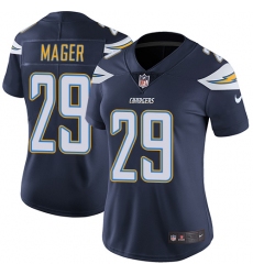 Women's Nike Los Angeles Chargers #29 Craig Mager Elite Navy Blue Team Color NFL Jersey